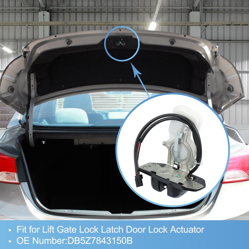 uxcell Liftgate Trunk Lid Lock Actuator with Cable for Ford