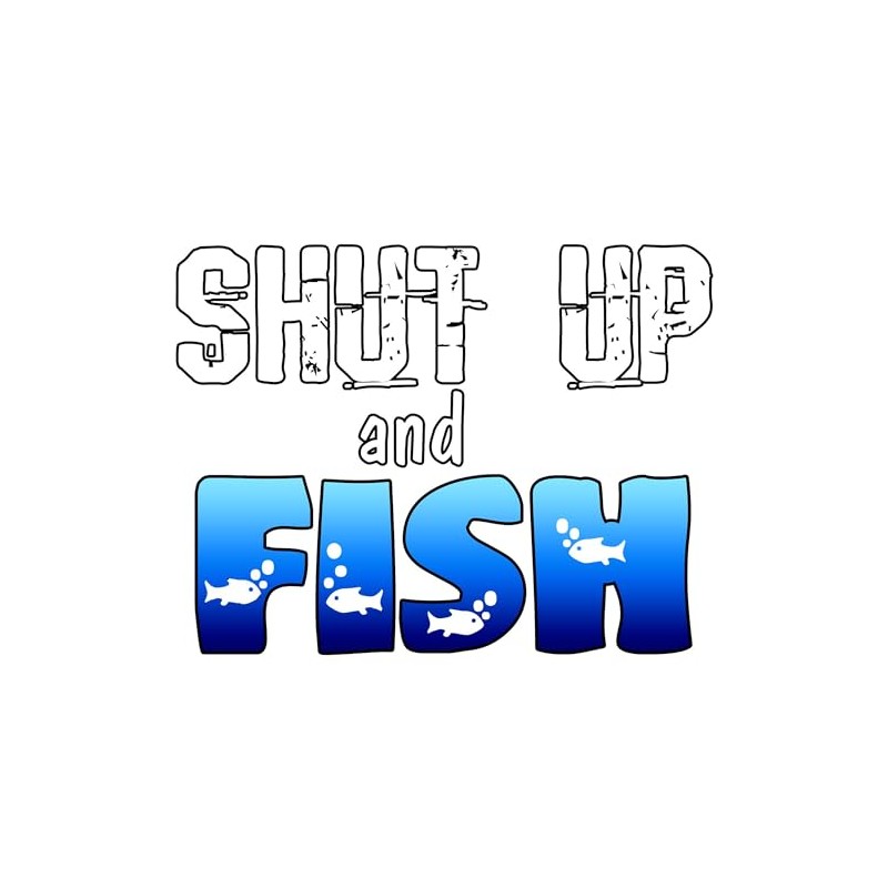 CafePress Shut Up and Fish Oval Car Bumper Sticker