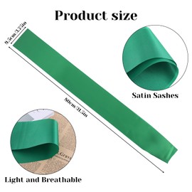 10 Pack Beauty Sashes Green Sashes for Pageants Satin Sashe Blank Green Sashes Blank Sashes to Decorate Sashes, Plain Green Sash, DIY Sash for Party Decorations, Wedding, Bridal Shower Birthday Party