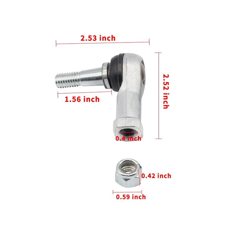 Panglong Golf Cart Ball Joint Tie Rod End Kit for