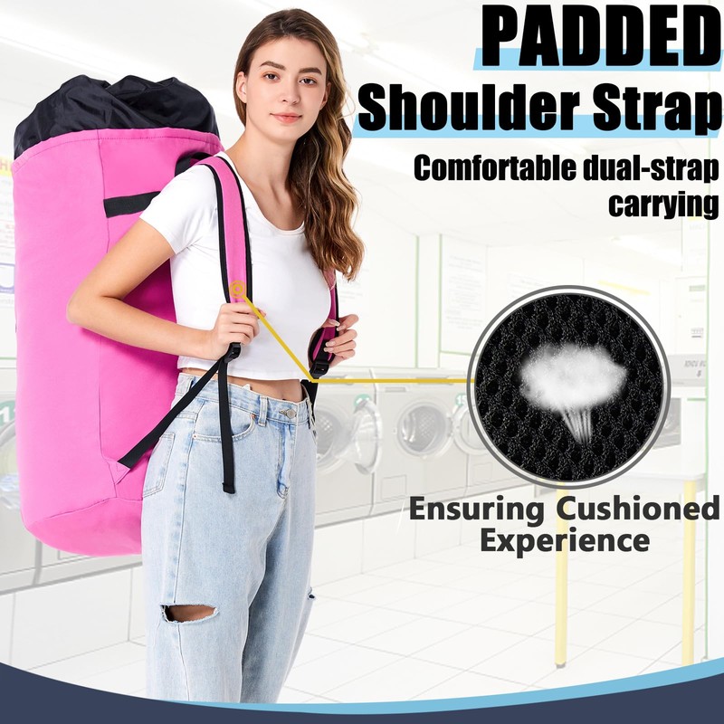 Laundry Bag 115L, College Laundry Backpack with Straps, Laundry Bags