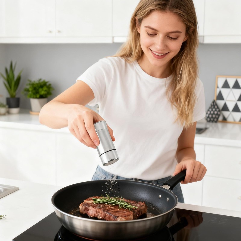 Pack of 2 Mini Salt and Pepper Sets, Salt and