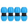 4 Pcs 25Mm Water Pipe Connector, PE Plastic 25mm to