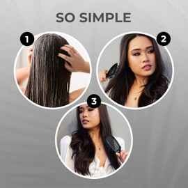 Qivine Hair Brushes, Hair Brush for Dry and Damp Hair, Anti Tangle, Quick Drying, Appliances and Hairdressing Tools for Women, Men & Kids, Black