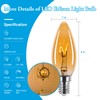 Brighfivey - Bombillas de candelabro de 25 W, regulables E12,