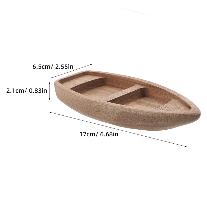 ORFOFE Unfinished Wooden Boat Miniature Natural Wood Canoe Craft Painting