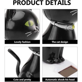 4 Pcs Solar Cat Toy Doll Dancing Cat Figure Car Ornament,Dancing Toys Ornaments Solar Powered Car Dashboard Interior Decoration Desktop Decor Kids Gift Window Party Car Desk Home Solar Power Kits