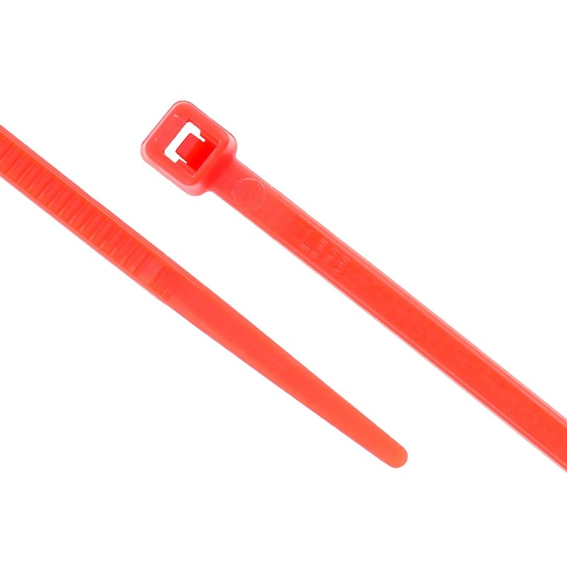 Secure 6 Inch Red 18 lb Miniature Nylon Cable Tie