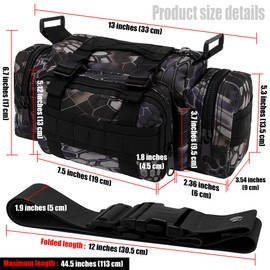 IronSeals Molle Tactical Sport Duffle Bag Water-Resistant Deployment Bag (#10)