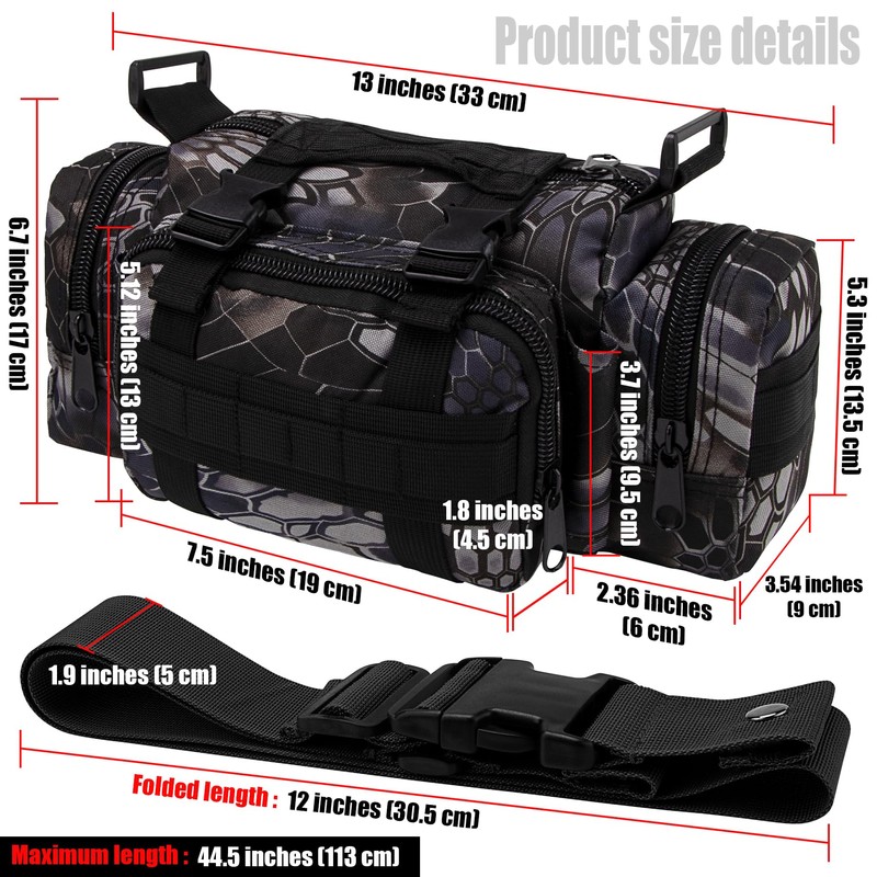 IronSeals Molle Tactical Sport Duffle Bag Water-Resistant Deployment Bag (#10)