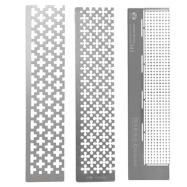 NATUCE Diamond Painting Tool 3 Pieces Diamond Drawing Tool Mesh Ruler, 250 Holes 408 Holes, 5D Diamond Painting Ruler for Round and Square