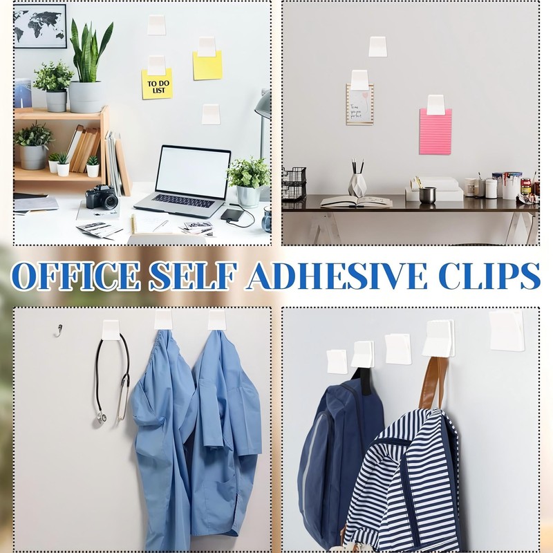 IOMDRWU 6 Pcs Large Self Adhesive Clips, Tapestry Hanger, Wall