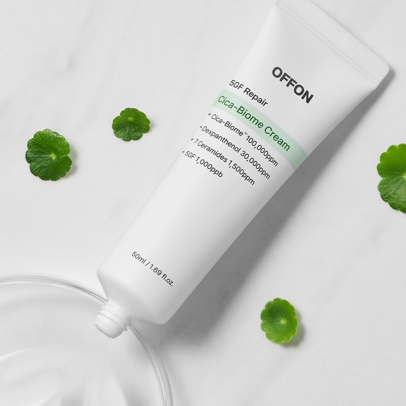 Off-On 5EGF Cica Dexpanthenol Moisturizing Cream Centella asiatica, deep drying