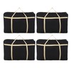HOMEVYARSK Extra Large Moving Bags,Oversized Moving Supplies Storage Bags,Space Saver Totes,Heavy Duty Packing Bag with Sturdy Zippers and Strong Handles,Moving Boxes Alternativ (Black,4Pack)