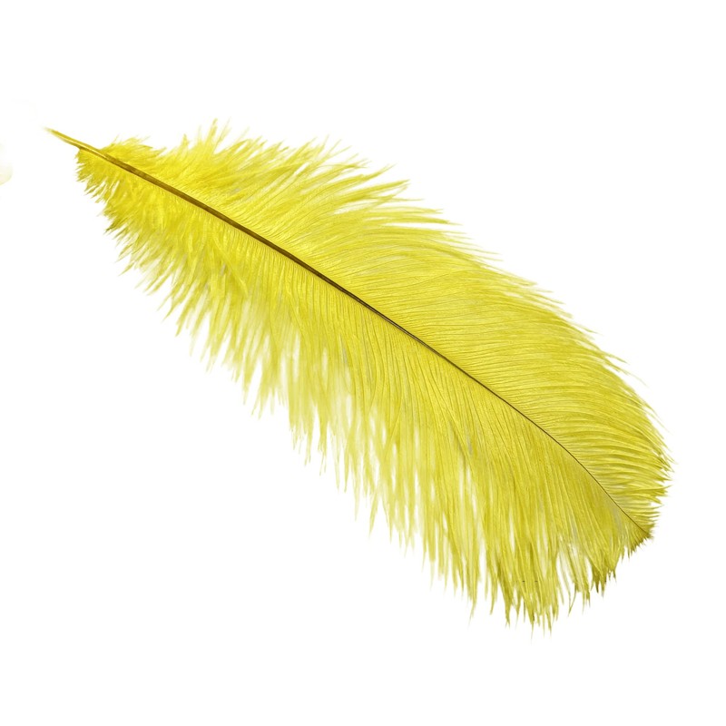 Happy Feather 16-18 inch Yellow Ostrich Feathers Craft for Wedding