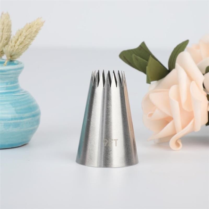 Silver Churro Piping Tip, Piping Tips for Eclair, Open Star