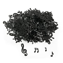 YYANGZ 1000PCS Musical Notes Confetti, Party Decoration Supplies, Black Musical Clef Cutout for Music Party Reception Birthday Wedding Engagement Party Decoration