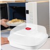 DOITOOL Microwave Steamer 8.27X8.27X4.33In Square Plastic Food Steamer with Ventilated