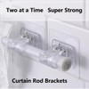 Curtain Rod Brackets for Window Curtains – Self-Adhesive Nail-Free Adjustable