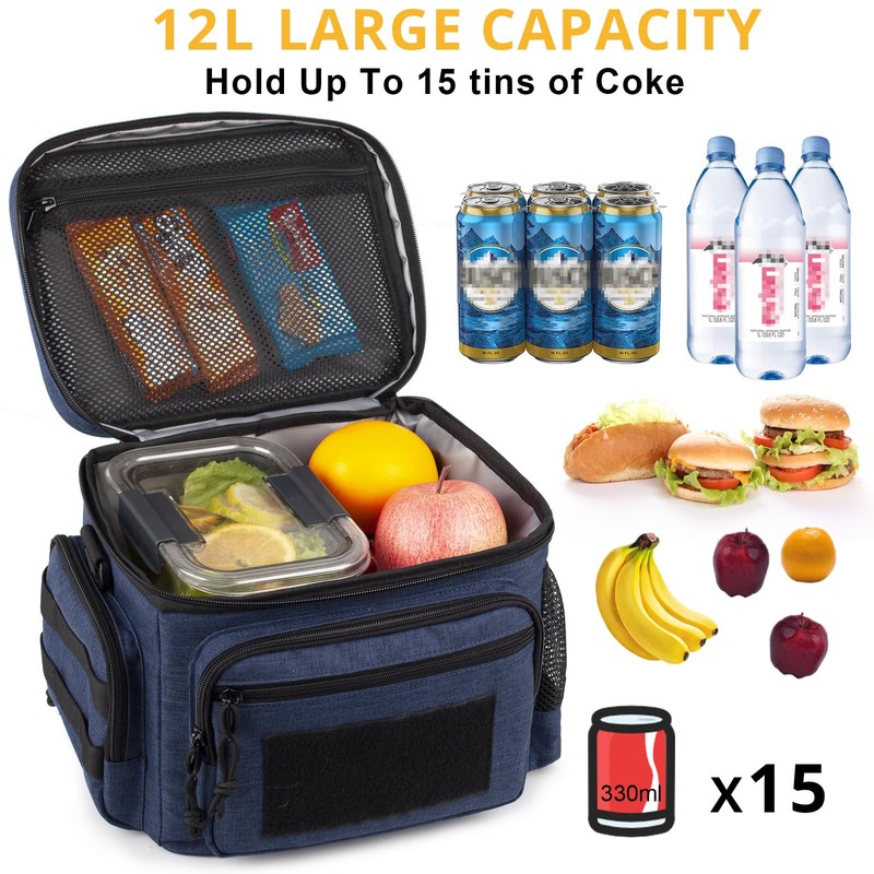 Tactical Lunch Bag for Men, Insulated Leakproof Lunch Box for