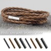 VGOL 40pcs Cord End Caps 2mm Push Tube Clasps Bracelet