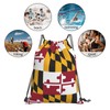 Richugui Drawstring Backpack Maryland State Flag Backpacks Swim Bag For