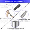 Paint Roller Extension Pole 11.8Ft,10 Segmented Lightweight Stainless Steel Telescopic