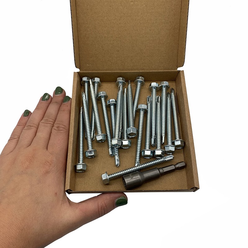Pack of 20 DIN 7504 K Galvanised Steel 6.3 x
