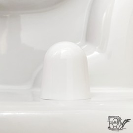 Stinky John's Tall Toilet Bolt Caps - Universal Fit with a Round Top - White Caps (2)