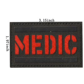 Reflective Medic Patches, EMT EMS Paramedic Medical Star of Life Embroidered Fabric Patches with Hook Loop Backing for Clothes 8 PCS