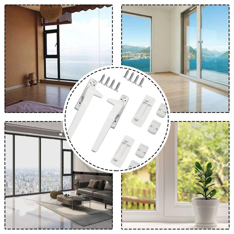 Yuiturt 2 Pcs Window Handle, Double Glazing UPVC Window Handles,