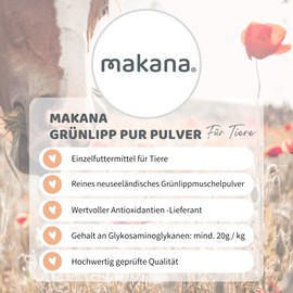 Makana Green lipp 100% Pure, Green-Lipped Mussel Concentrate (Powder), 100g Tub (1 x 0.1 kg