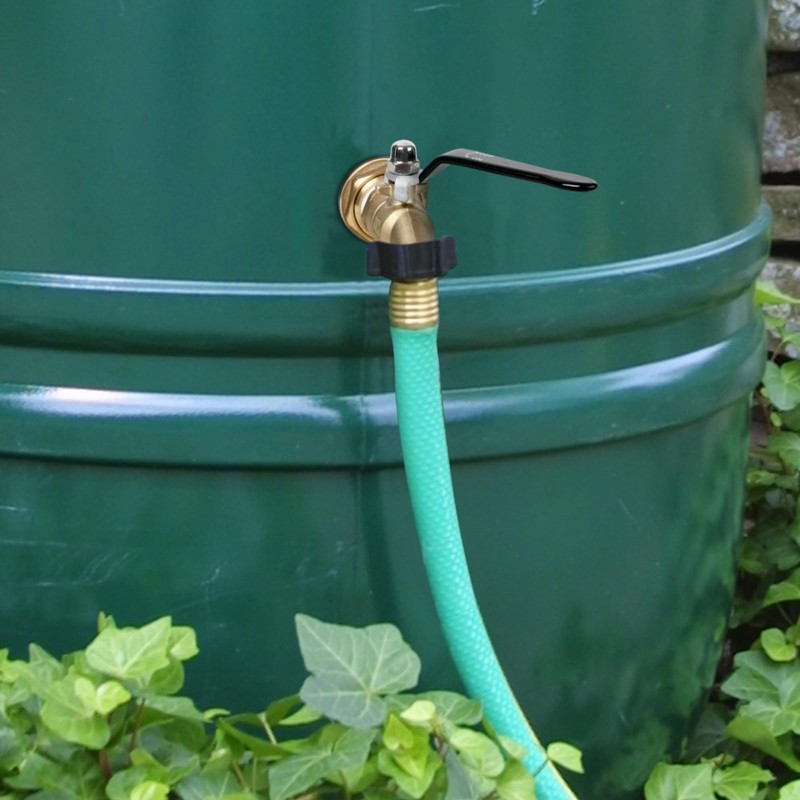 STYDDI Solid Brass Rain Barrel Spigot, Strong Flow Water Barrel