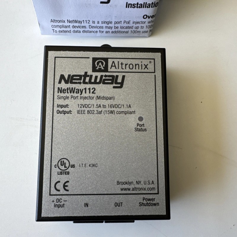 Altronix NetWay112 Single Port Injector