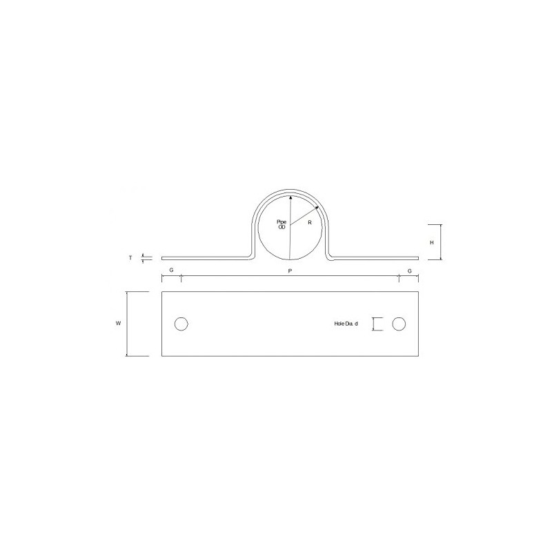 Pipe Saddle Clamp - Guide - 24 mm ID, 23