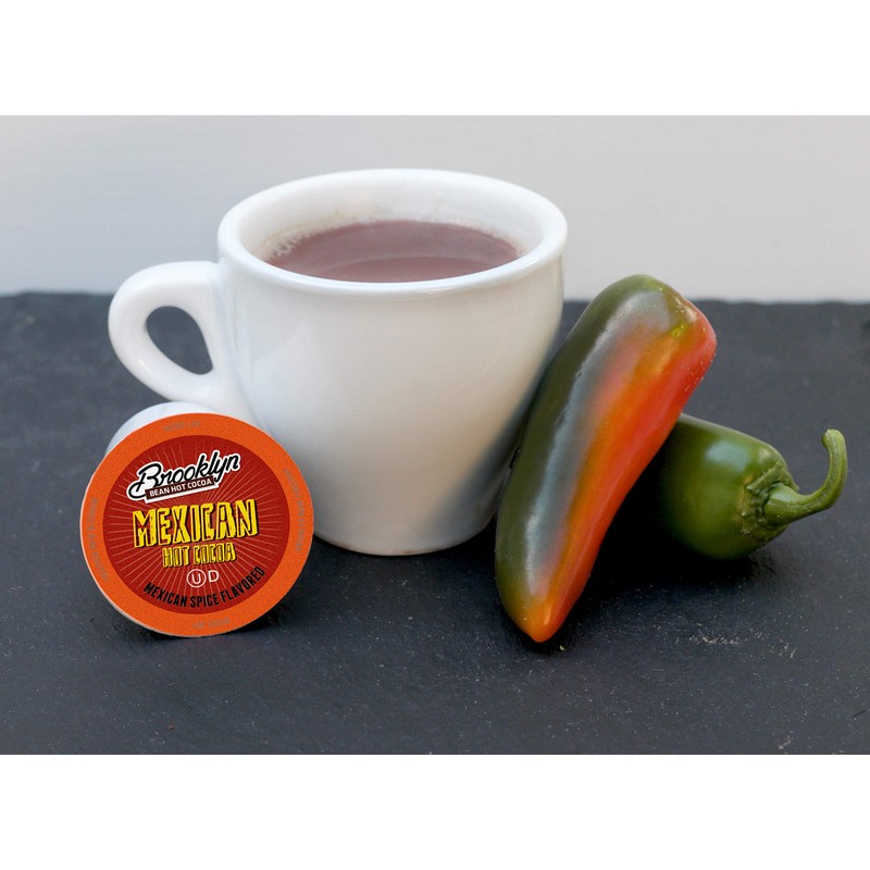 Brooklyn Beans Mexican Cocoa Hot Chocolate Pods,Compatible with K Cup