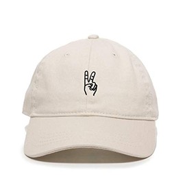 DSGN By DNA Peace Sign Baseball Cap Embroidered Cotton Adjustable Dad Hat