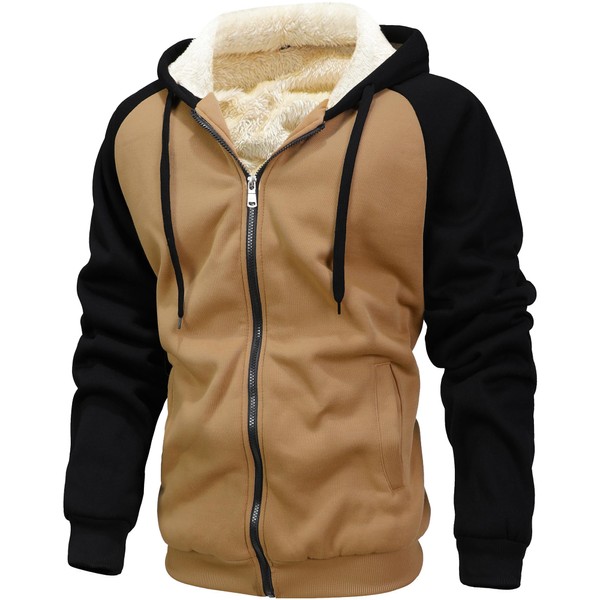 GXAMOY Men's Winter Fleece Hoodies for Men Heavyweight Warm Thick