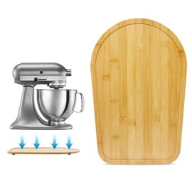 Bamboo Mixer Mat Slider Compatible with Tilt Head Kitchen aid 4.5-5 Qt Stand Mixer - Kitchen Countertop Storage Mover Sliding Caddy for Kitchen aid 4.5-5 Qt, Mixer Appliance Moving Tray