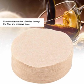MOUMOUTEN Coffee Replacement Paper Filter Packs, 100Pcs Per Set Moka Pot Filter Paper, Classic Coffee Filters for Coffee Mocha(No. 6 60mm)