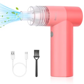 Bestrip Compressed Air Duster, 85000RPM Handheld Electric Air Duster, 4 Gears Adjustable Jet Dry Blower for Car Computer Keyboard Cleaning (Cherry Pink)