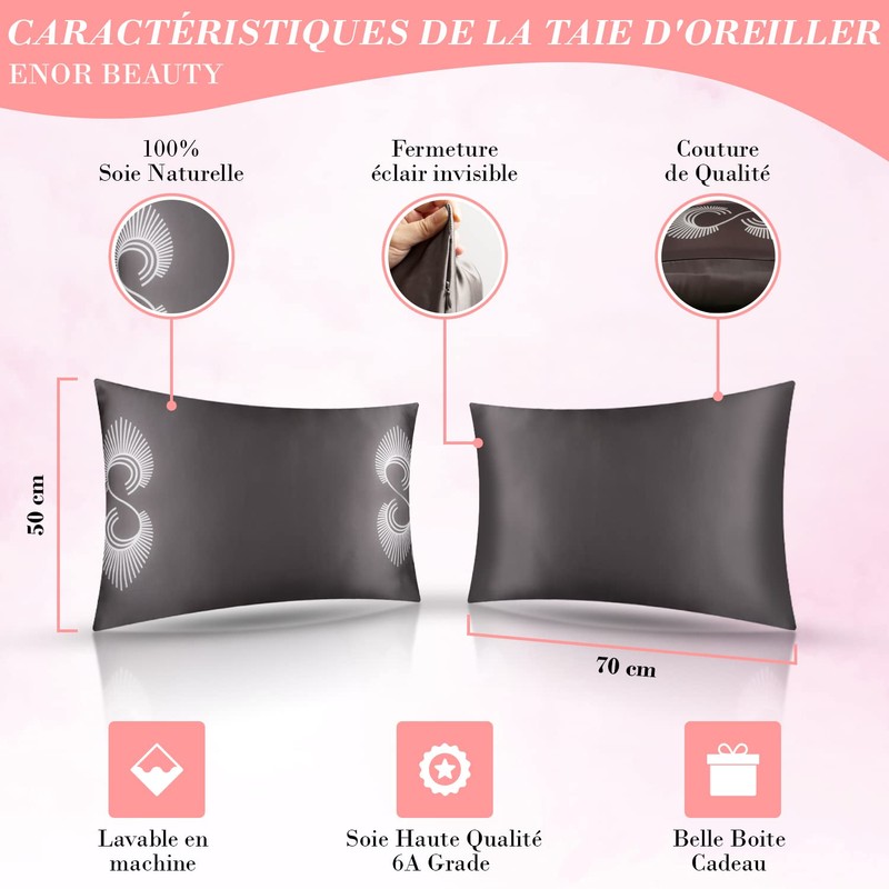 Silk Pillowcase 50x70 - 100% Natural 19 Momme - Design