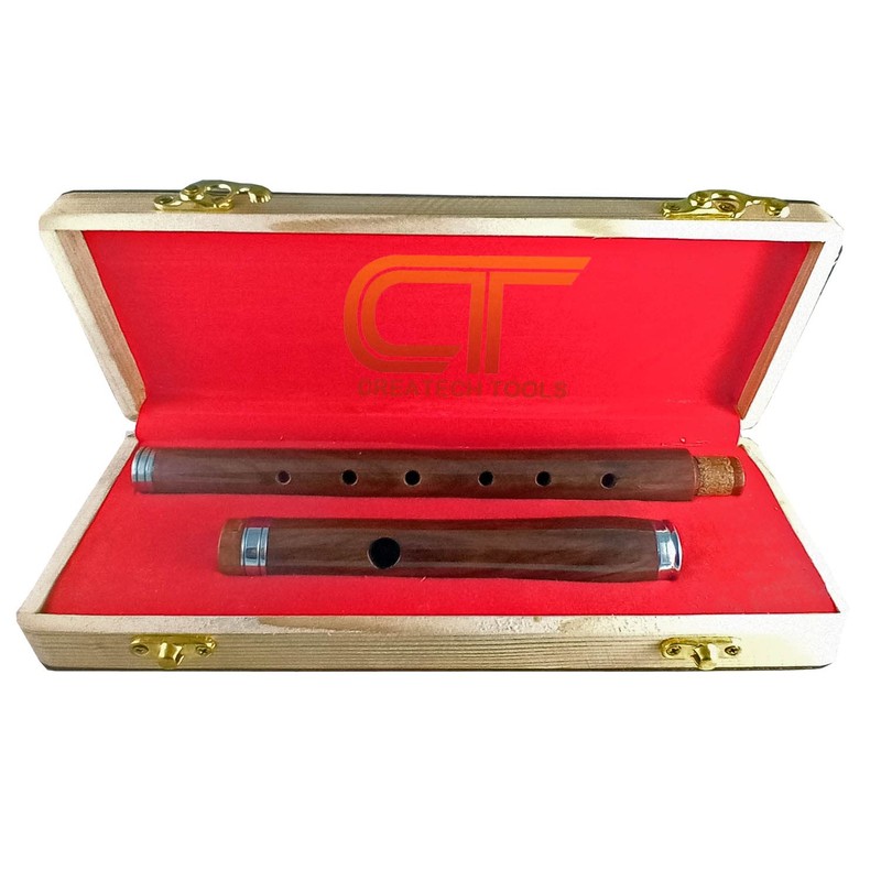Traditional Irish"BB" Wooden Flute with Hard Wood Case, Rosewood, Two