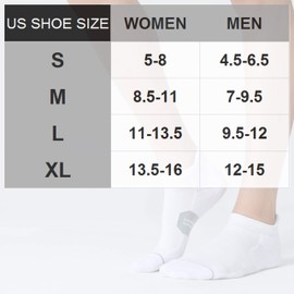 CelerSport 6 Pack Men's Running Ankle Socks with Cushion, Low Cut No Show Athletic Socks, White + Grey, Large