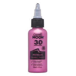 Cosmic Moon - Pintura metálica 3D para tela - 1 fl oz - Rosa - Pintura textil para ropa, camisetas, bolsos, zapatos y lienzo
