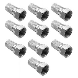 GVSS 10pcs 7mm F Connector F Connector F Connector F Connector 7mm Wide Adapter TV Aerial for Coaxial Aerial Cable and Satellite Cable