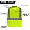 Global Glove FrogWear High-Visibility Kitchen Sink Premium Surveyors Safety Vest,