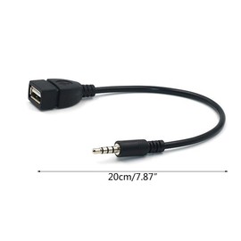Yjcnelcr Professional 3.5mm Male Sound Plugs Jacking to USB Female Converter Cable Cord 20cm/8-inch Length Sound Cable