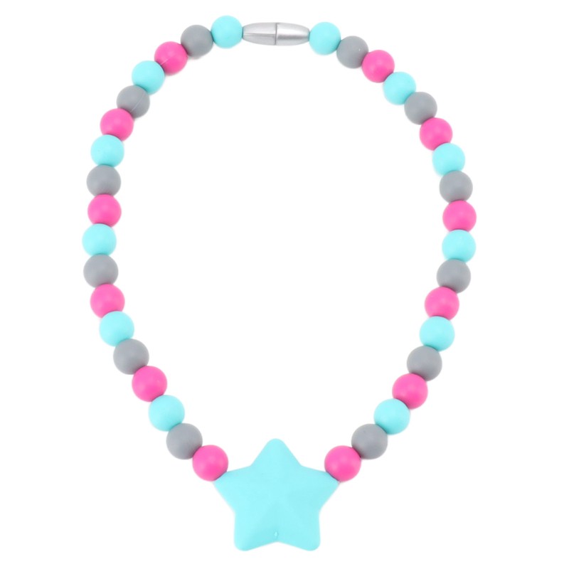 Silicone Baby Teething Necklace Soft Flexible Safe Infant Toddler Teether