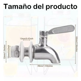 Generic Llave Acero Inoxidable Para Garrafón Dispensador De Bebidas